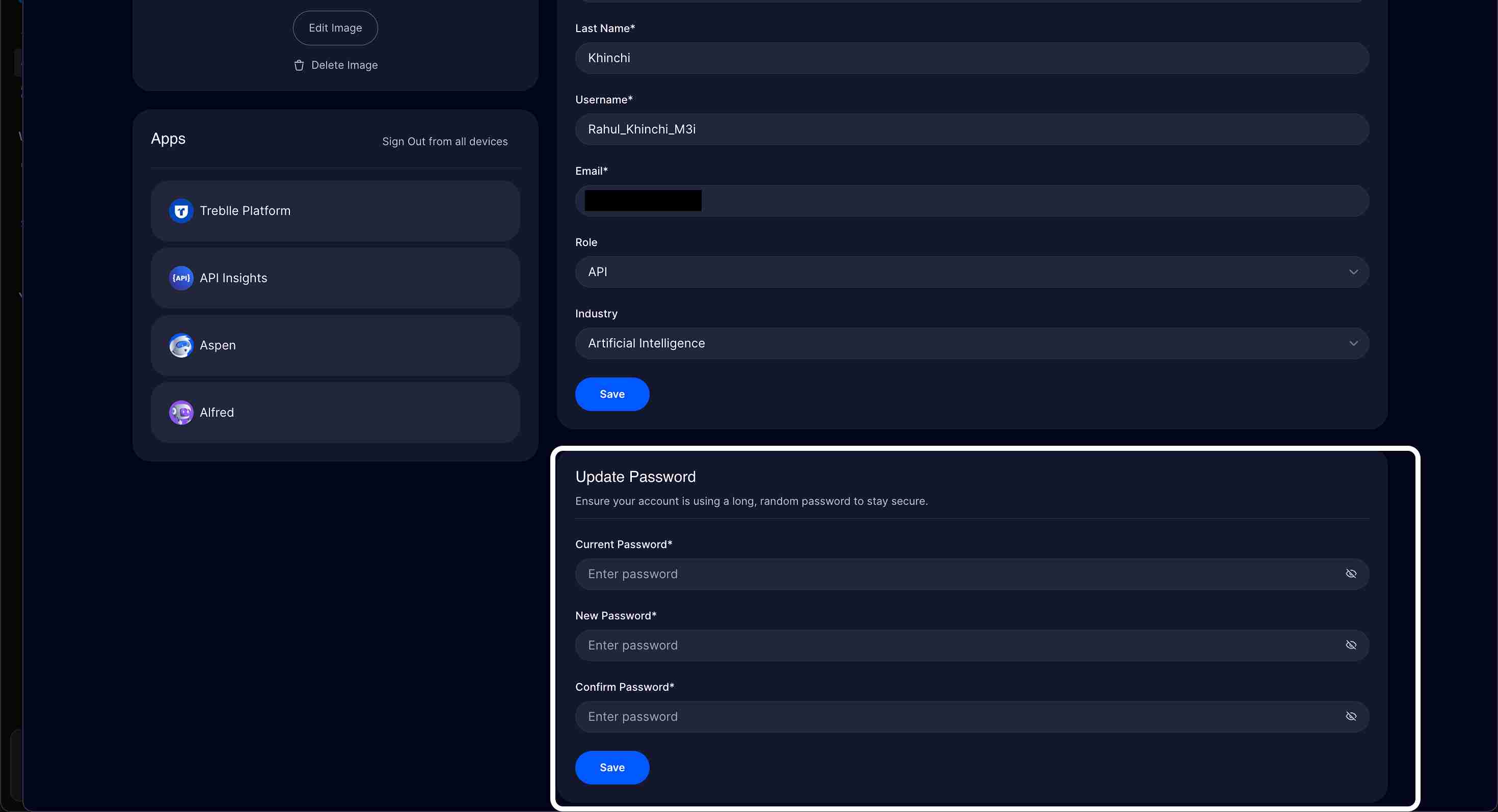 Update Password Form
