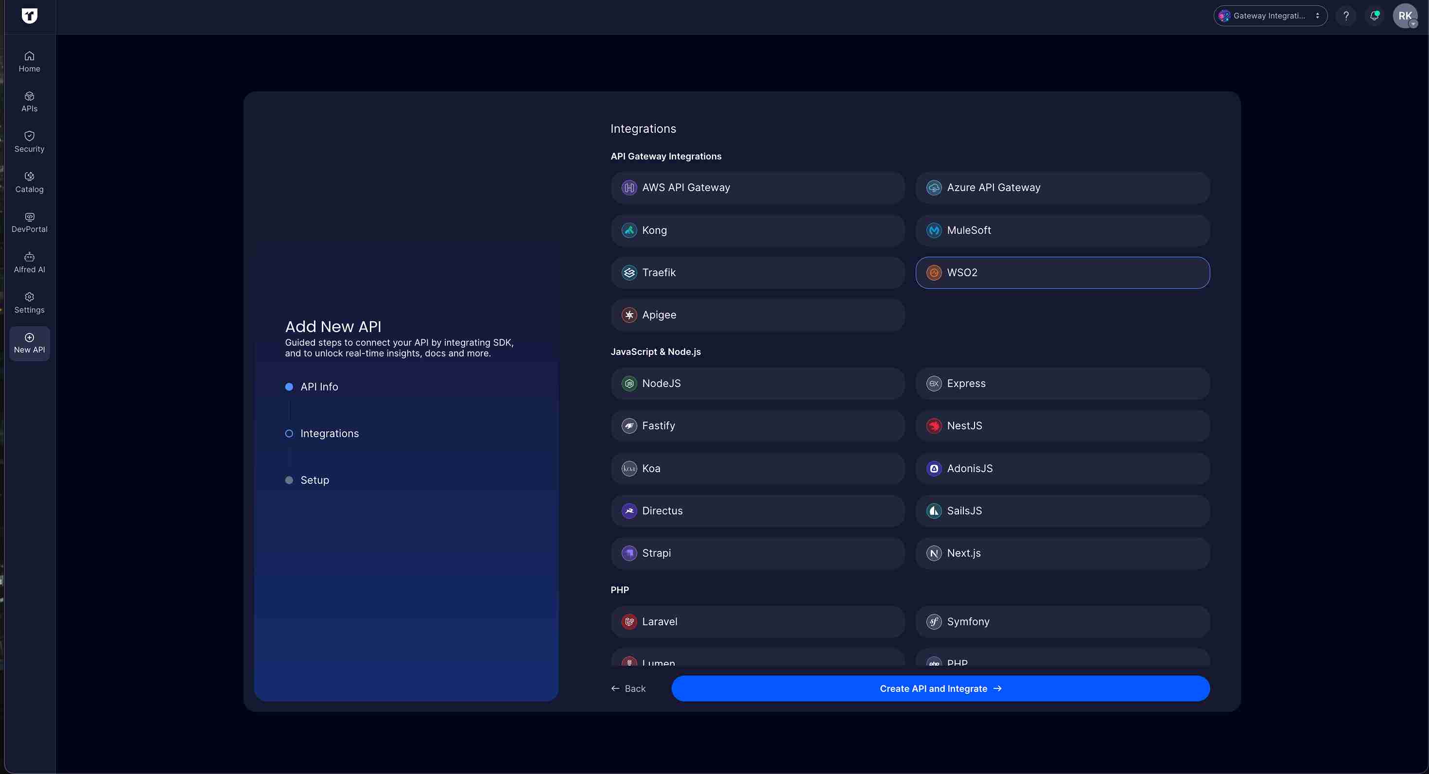 Select WSO2 Integration