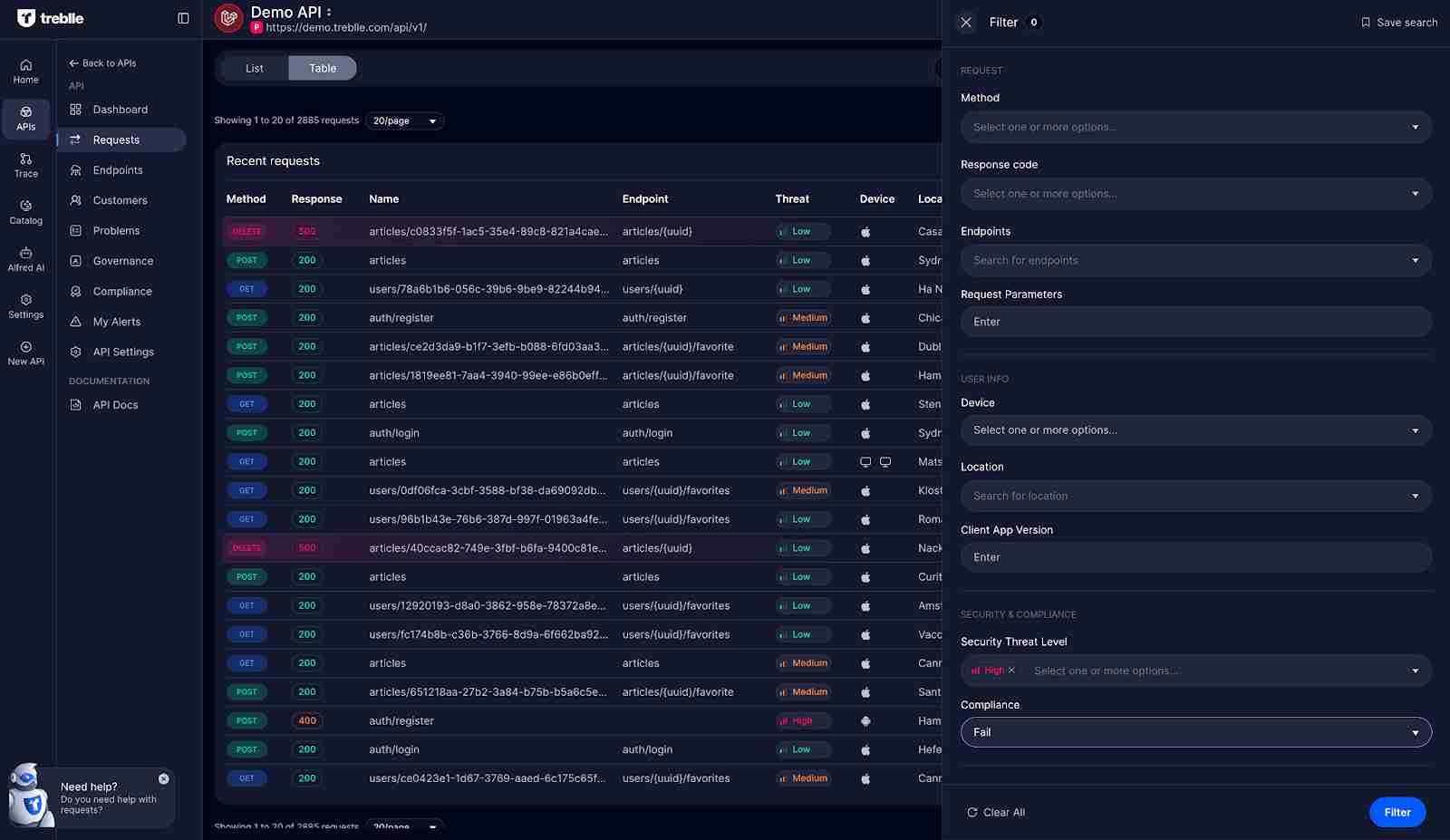Request Filtering Options