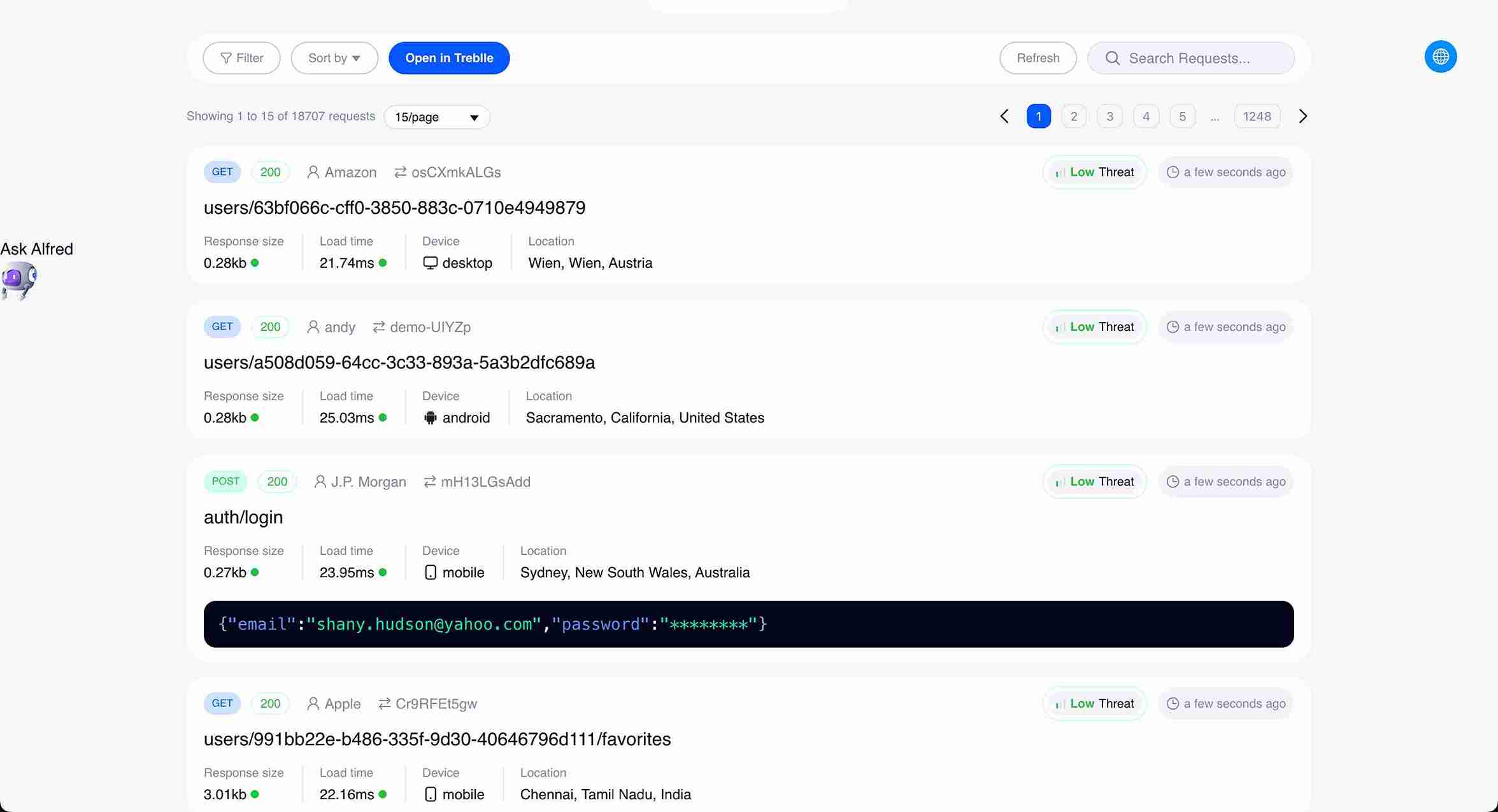 Detailed Request View in Observability Portal